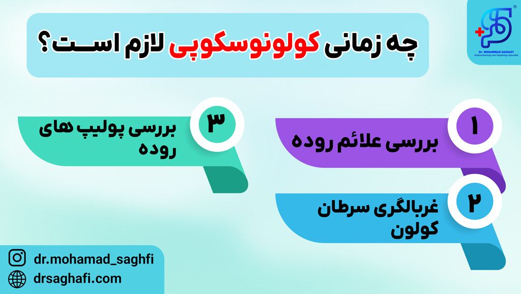 چه زمانی کولونوسکوپی لازم است؟